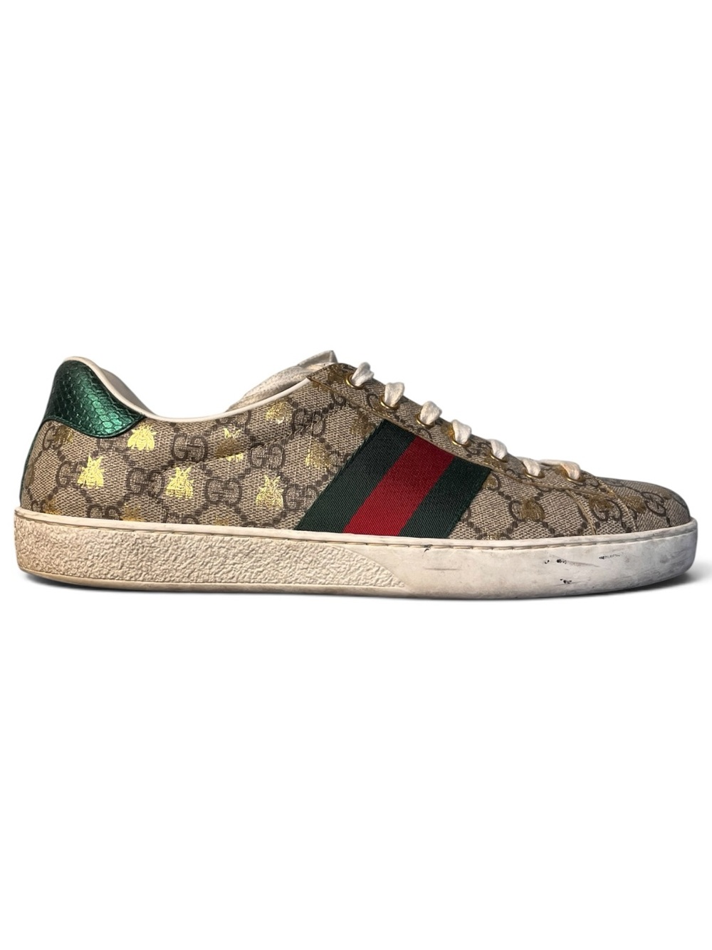 Gucci Ace GG Supreme Monogram Canvas Bees Sneaker Sz 10 1/2 UK / 11-11.5 US - Picture 2 of 16